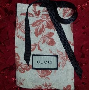 GUCCI- Floral Linen Mini Dust Bag Pouch